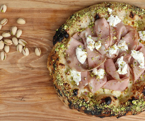 Mortadella Pizza Recipe with Pistachios, Ricotta and Lemon Revolve