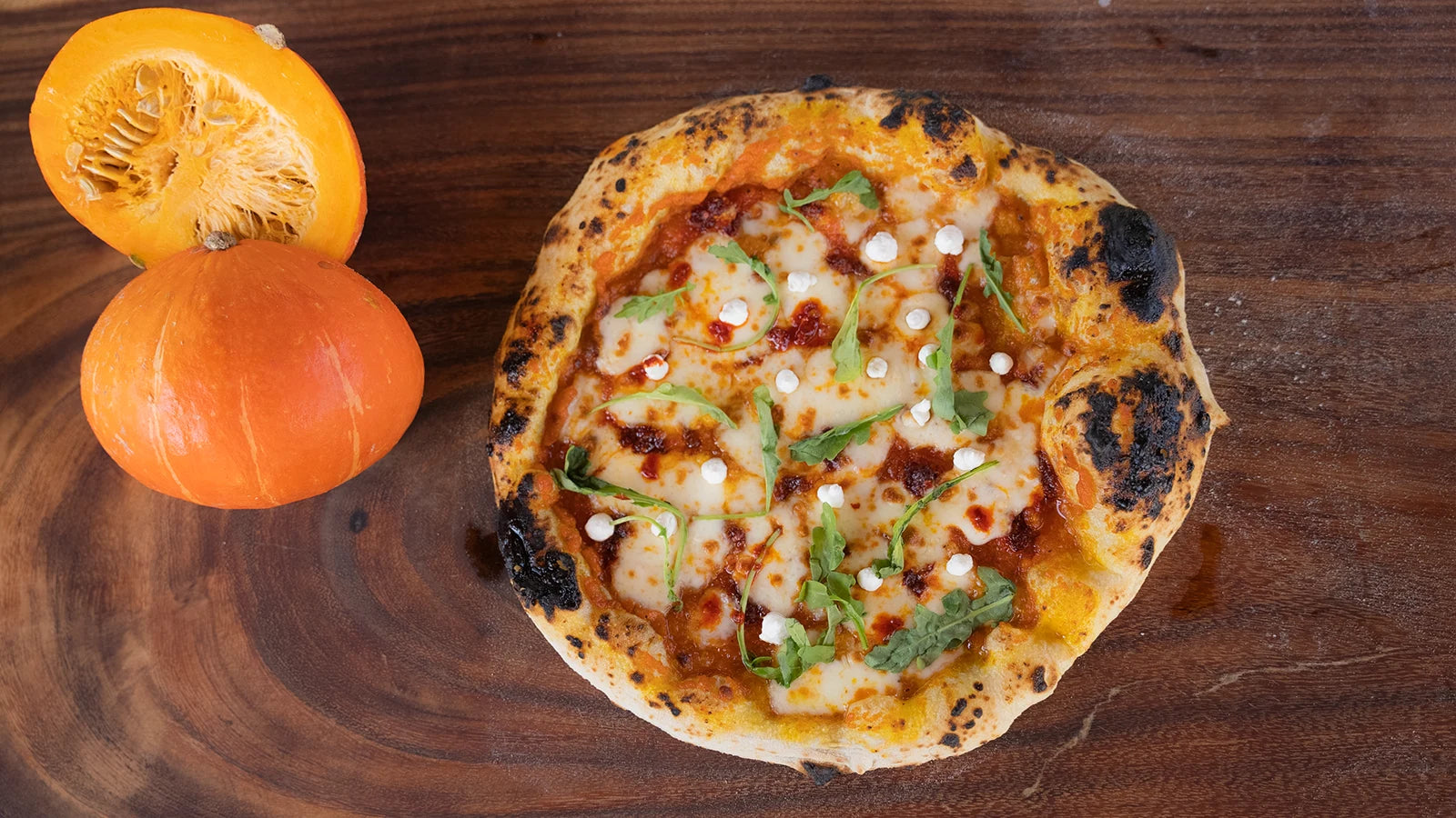 Pumpkin puree pizza